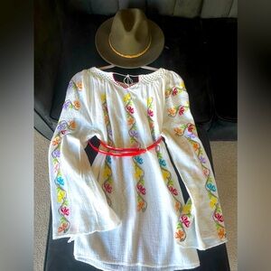 Manually Embroidered Blouse, Size 8